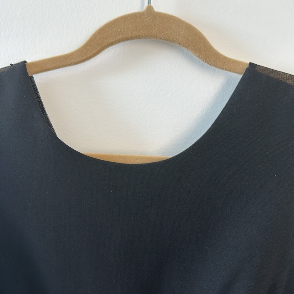 Bcbg Maxazria Size 6 Black Sequence & Lace Dress - image 6